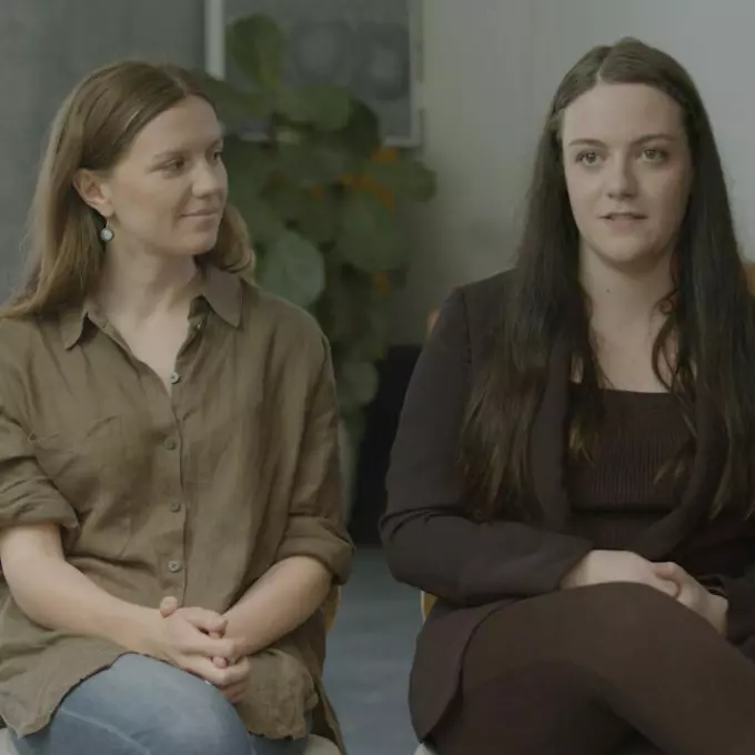 Aod Two Women Sitting Interview Setting