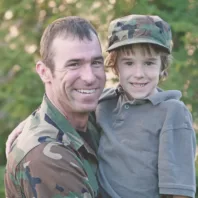 Military Father with Son